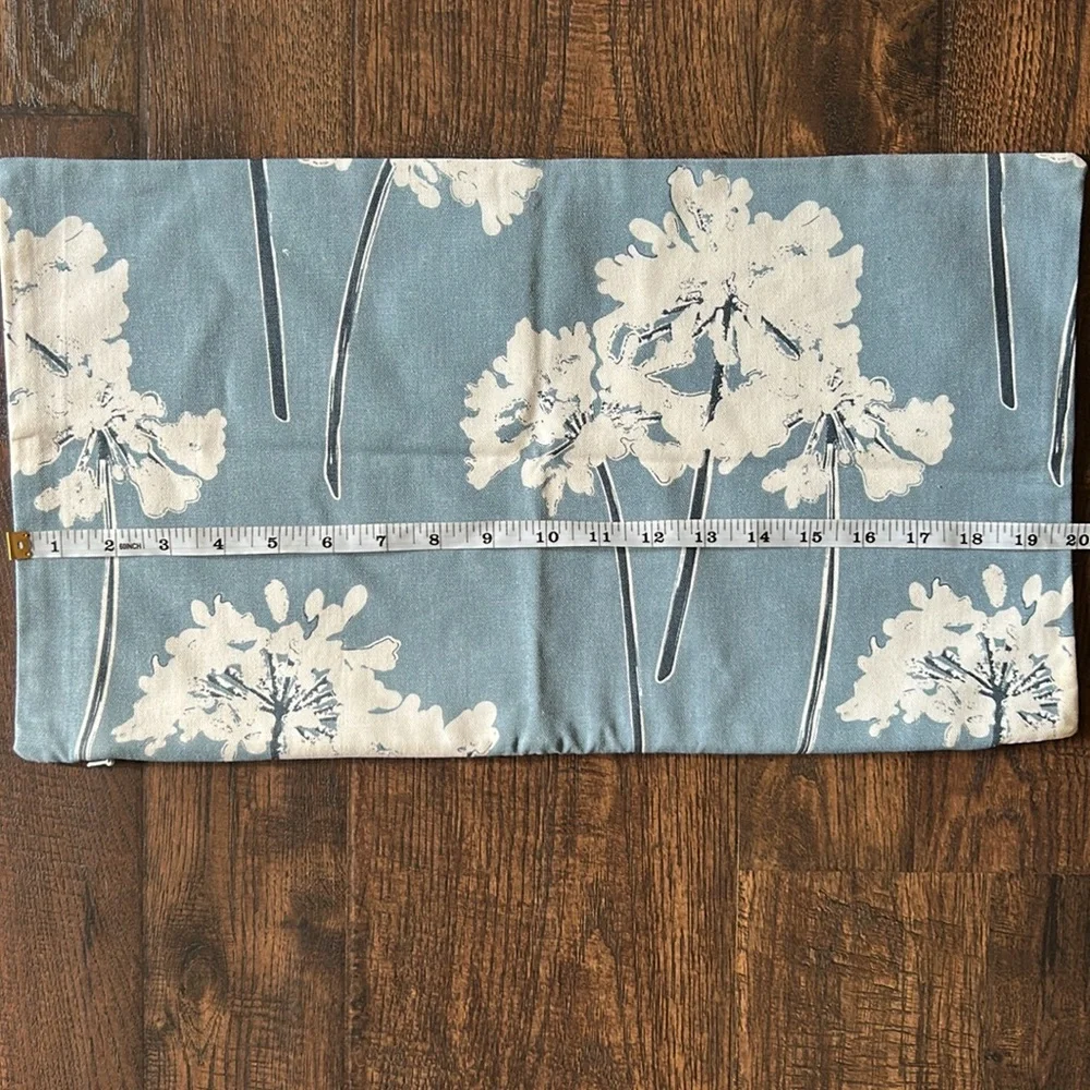 Floral Blue and White Pillow Cover